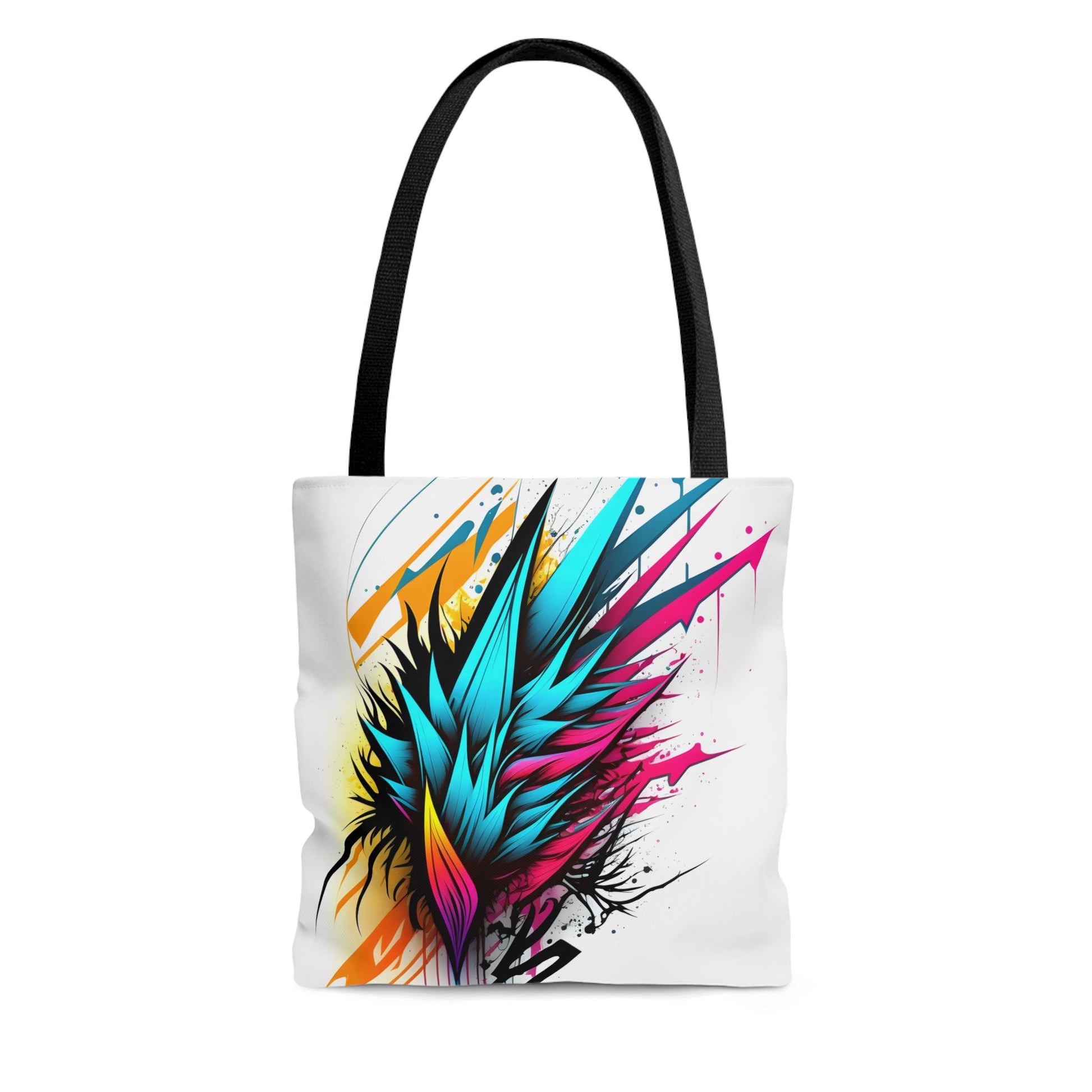 Colorful Tribal Tote Bag - Tattoo Inspired Accessory Bags Printify Large
