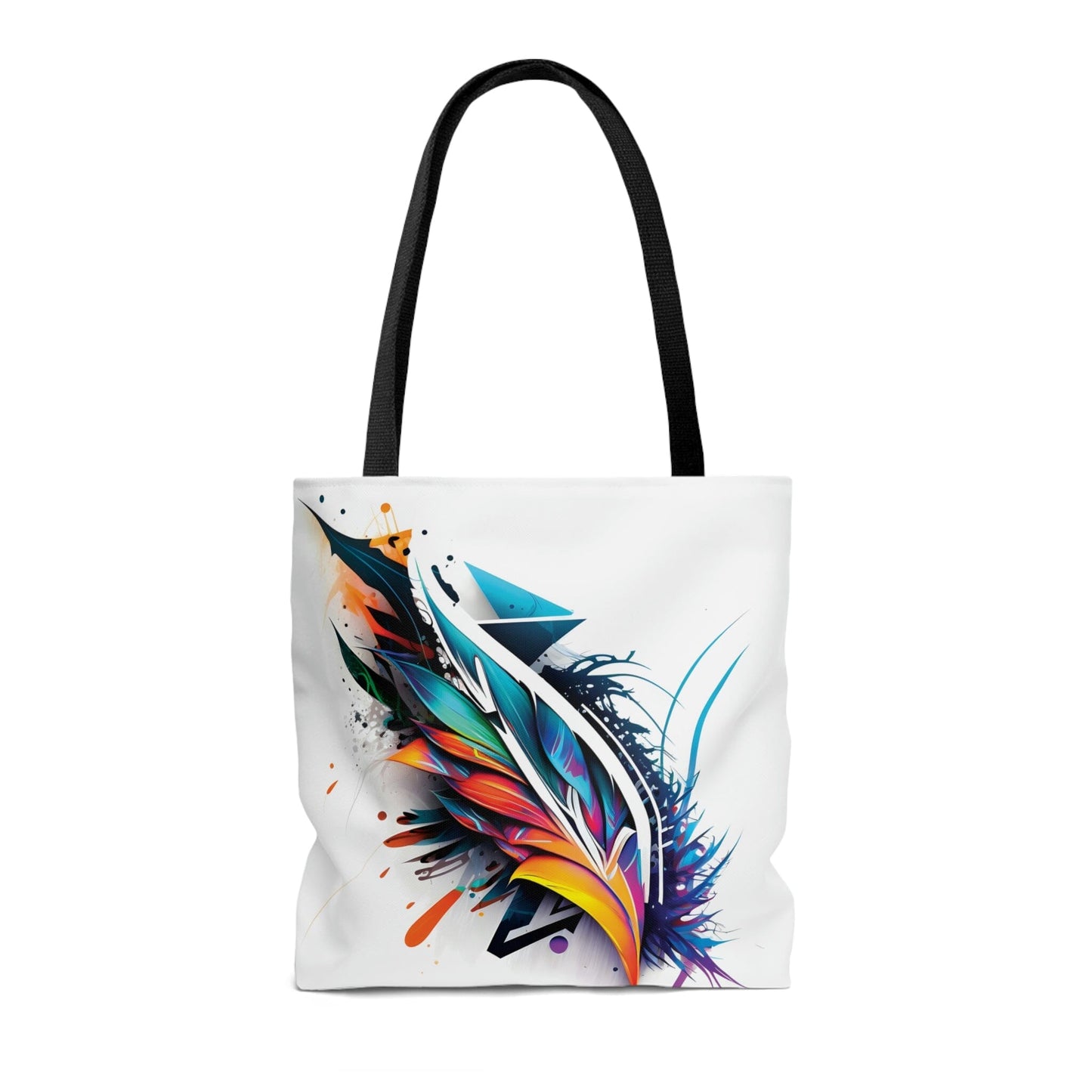 Colorful Tribal Wings Tote Bag: Vibrant Tattoo-Inspired Canvas Bag Bags Printify Medium