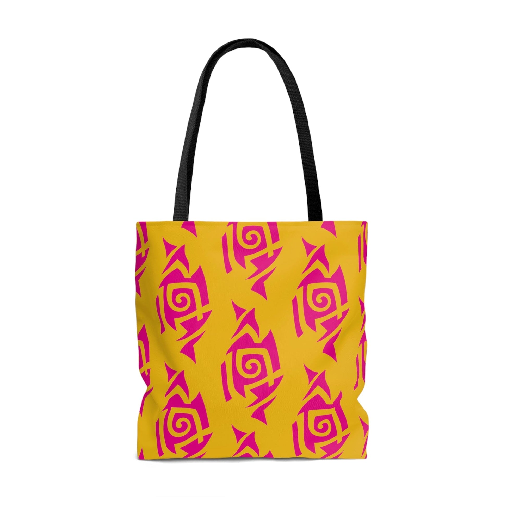 Hot Pink and Gold Tribal Pattern Tote Bag Bags Printify Medium