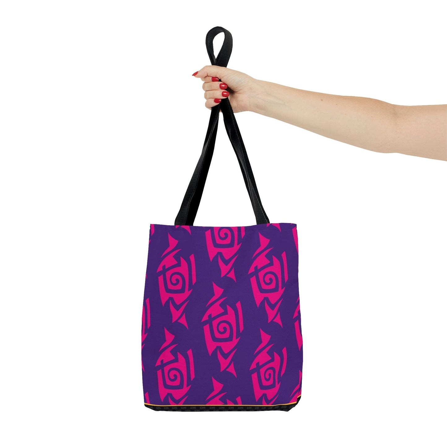 Hot Pink and Purple Tribal Pattern Tote Bag Bags Printify
