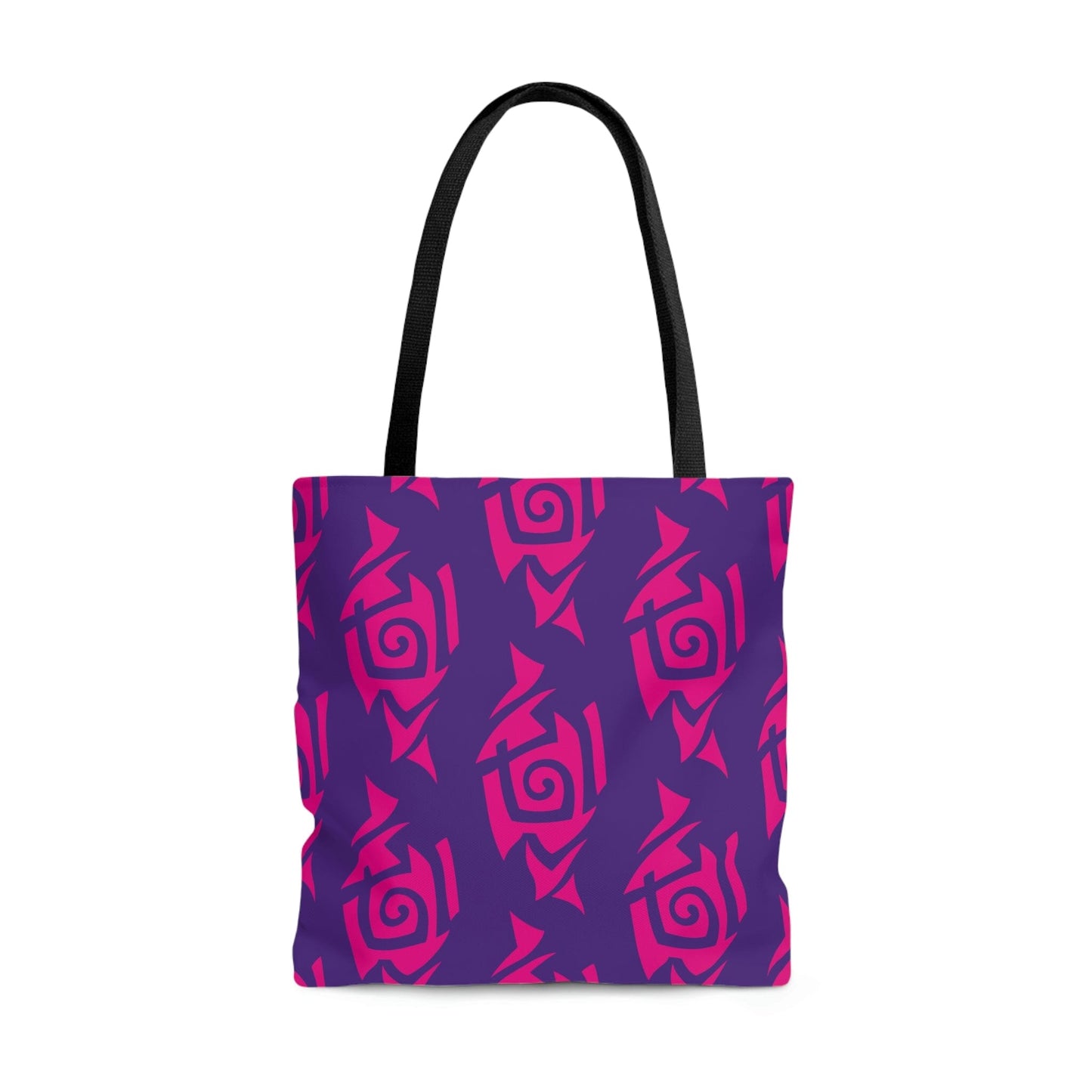 Hot Pink and Purple Tribal Pattern Tote Bag Bags Printify Large