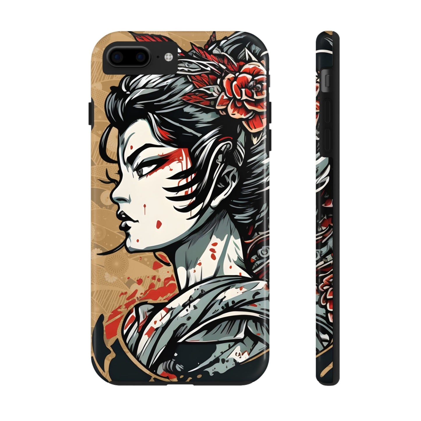 Japanese Geisha Tattoo Phone Case for iPhone - Fierce design Phone Case InkedOut iPhone 7 Plus, iPhone 8 Plus
