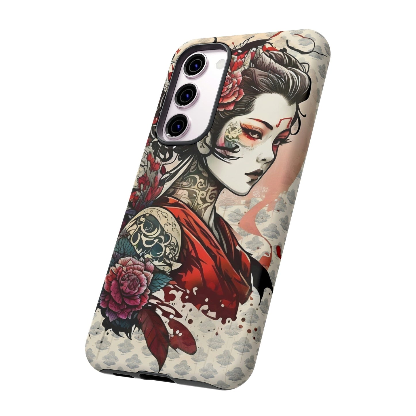 Japanese Geisha Tough Case for Samsung Galaxy Phone Case Printify