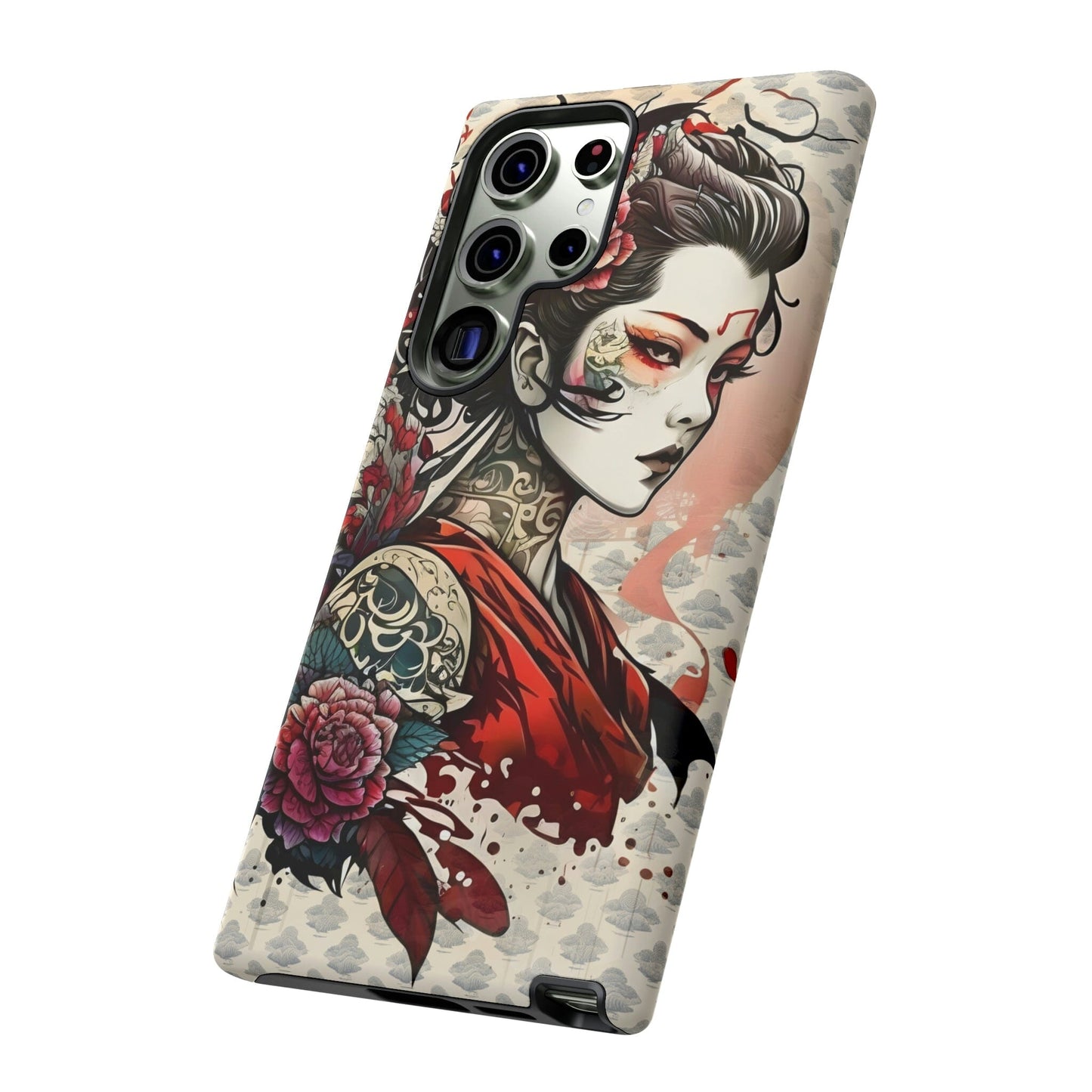 Japanese Geisha Tough Case for Samsung Galaxy Phone Case Printify