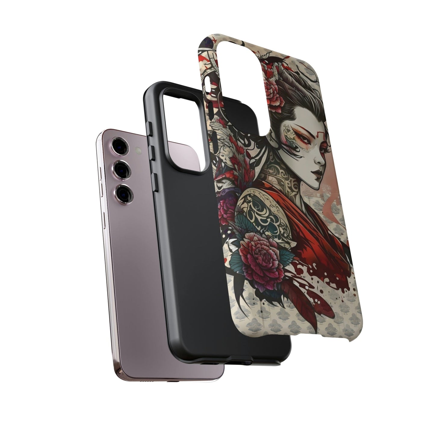 Japanese Geisha Tough Case for Samsung Galaxy Phone Case Printify