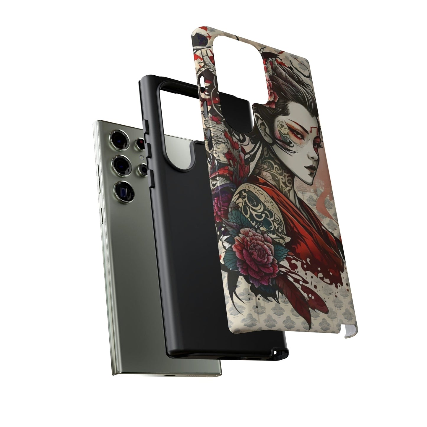 Japanese Geisha Tough Case for Samsung Galaxy Phone Case Printify