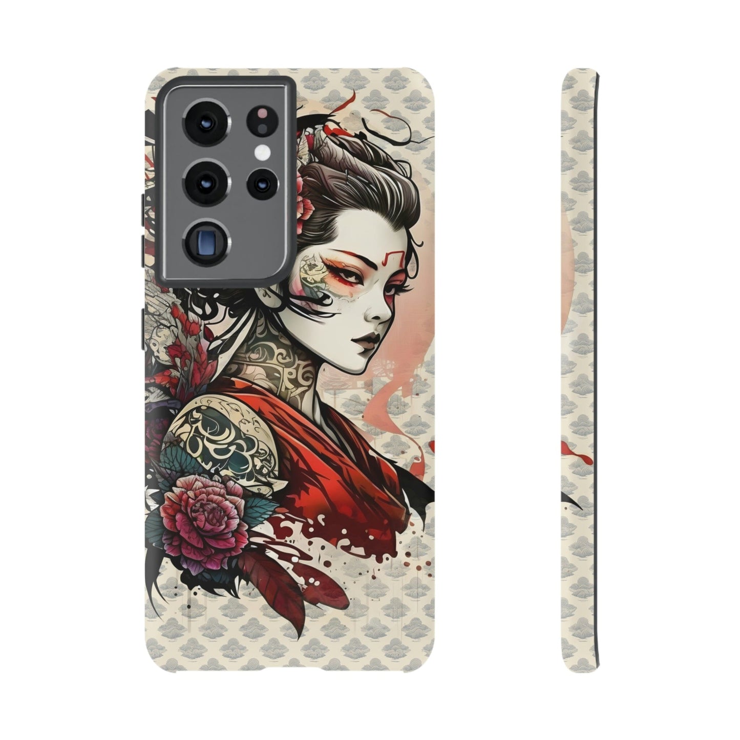 Japanese Geisha Tough Case for Samsung Galaxy Phone Case Printify Samsung Galaxy S21 Ultra Matte