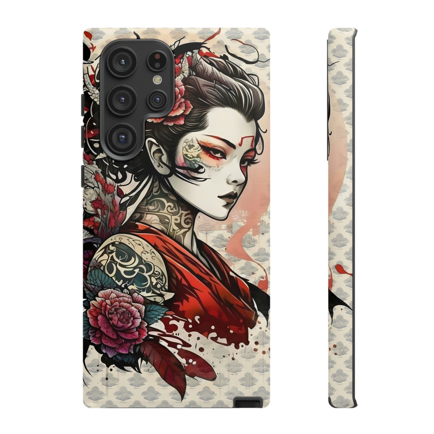 Japanese Geisha Tough Case for Samsung Galaxy Phone Case Printify Samsung Galaxy S22 Ultra Matte