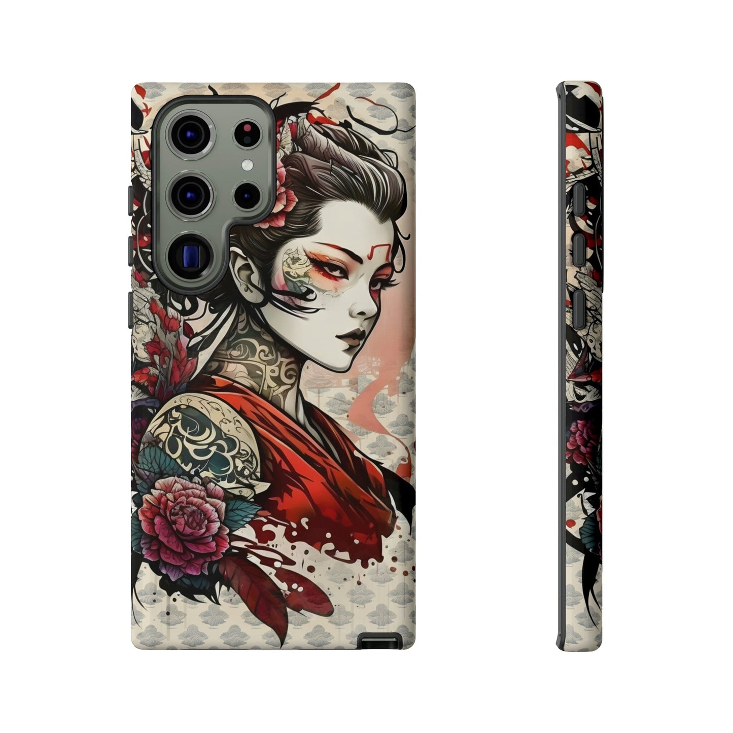 Japanese Geisha Tough Case for Samsung Galaxy Phone Case Printify Samsung Galaxy S23 Ultra Glossy