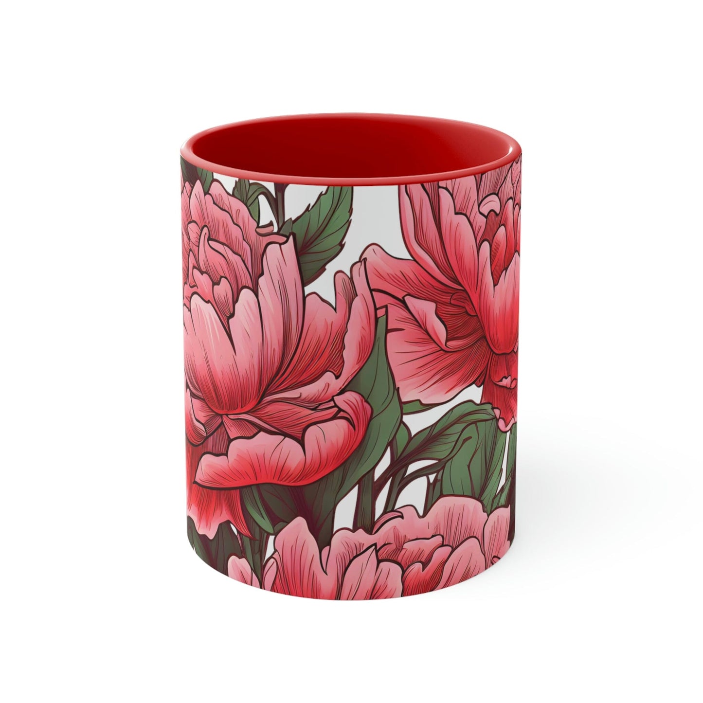 Japanese Style Peony 11oz Mug Mug Printify