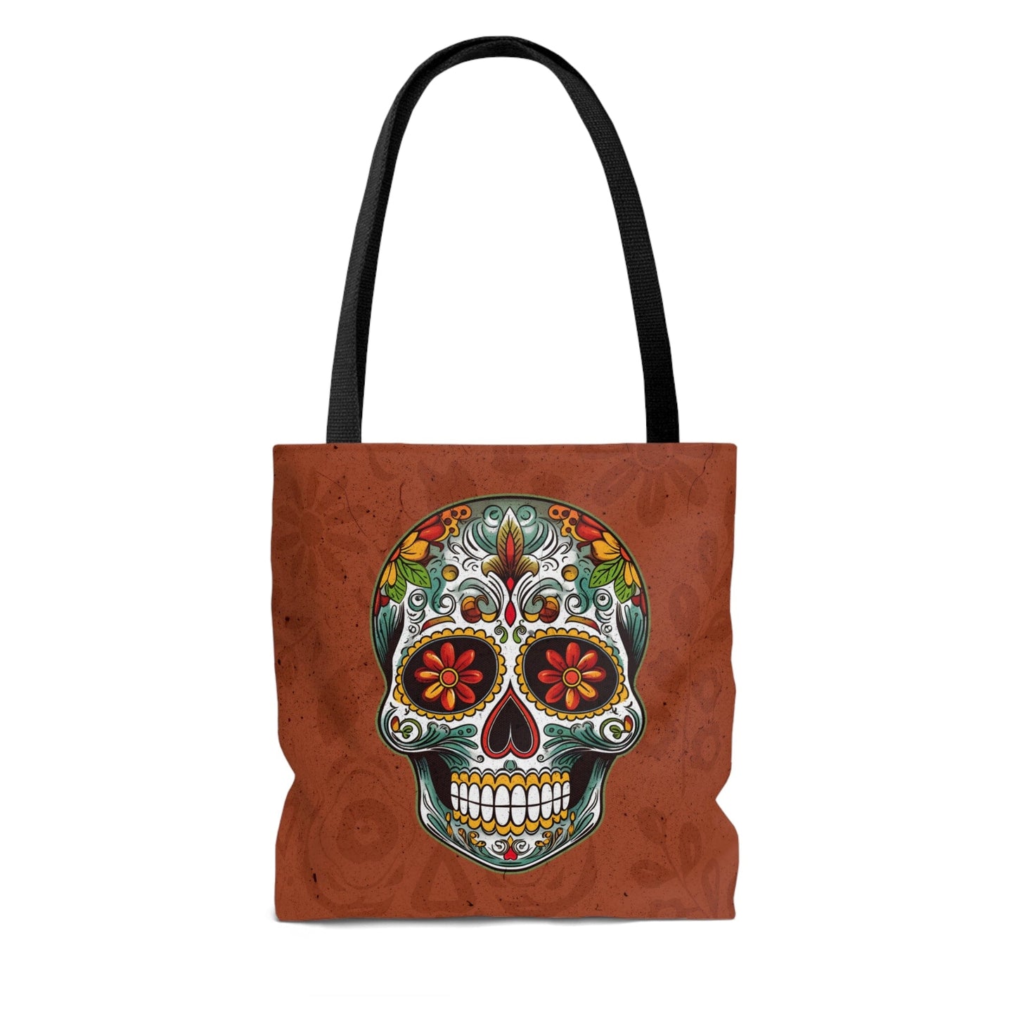 Mexican Sugar Skull Tote Bag - Dia de los Muertos Calavera Inspired Tote Bag Bags InkedOut