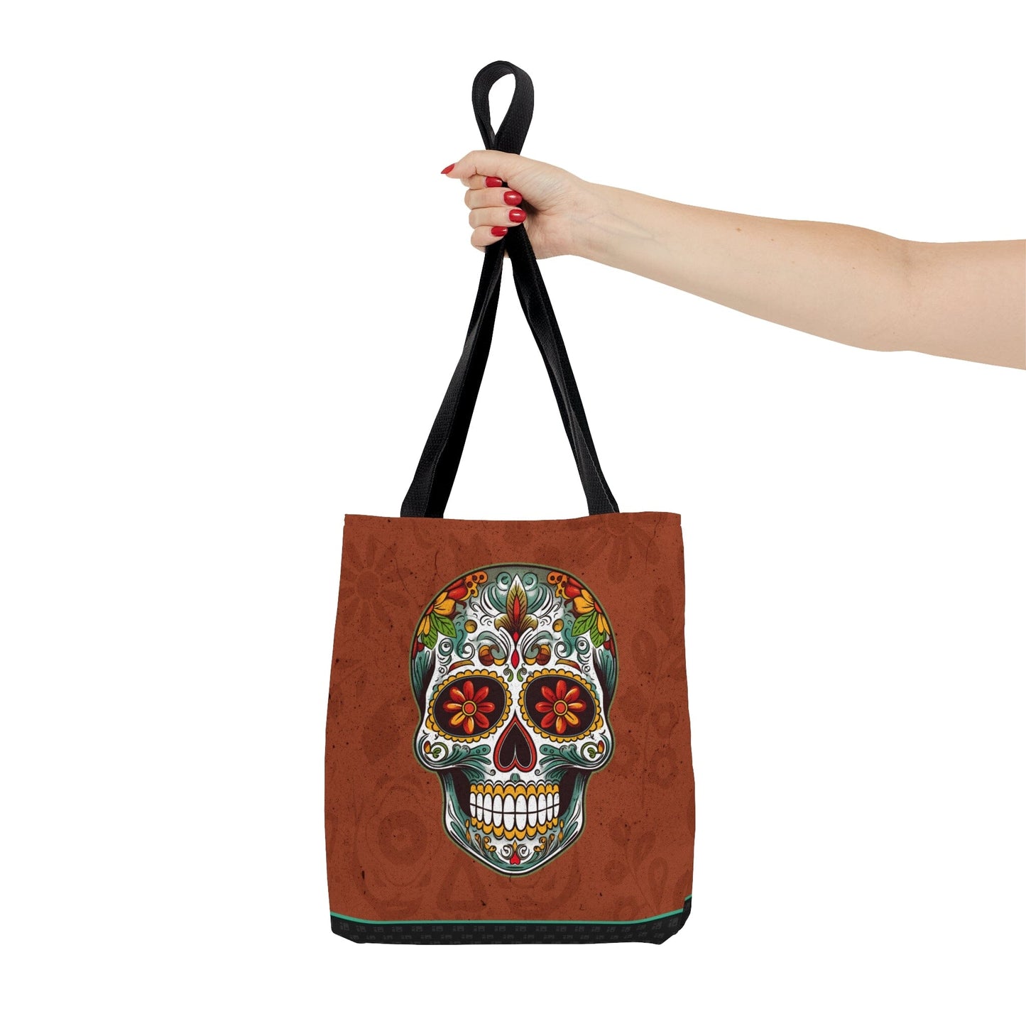 Mexican Sugar Skull Tote Bag - Dia de los Muertos Calavera Inspired Tote Bag Bags InkedOut