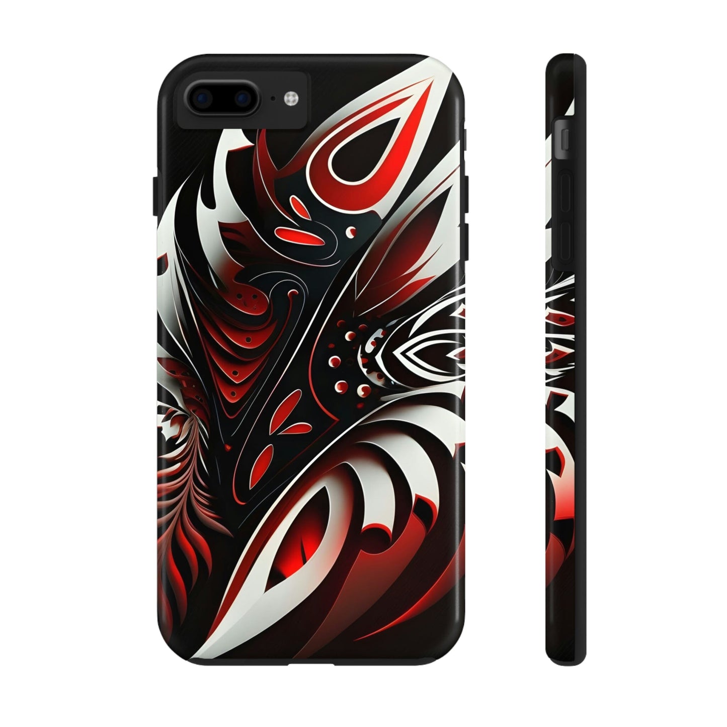 Red and White Tribal Tattoo Tough Case for iPhone Phone Case InkedOut iPhone 7 Plus, iPhone 8 Plus