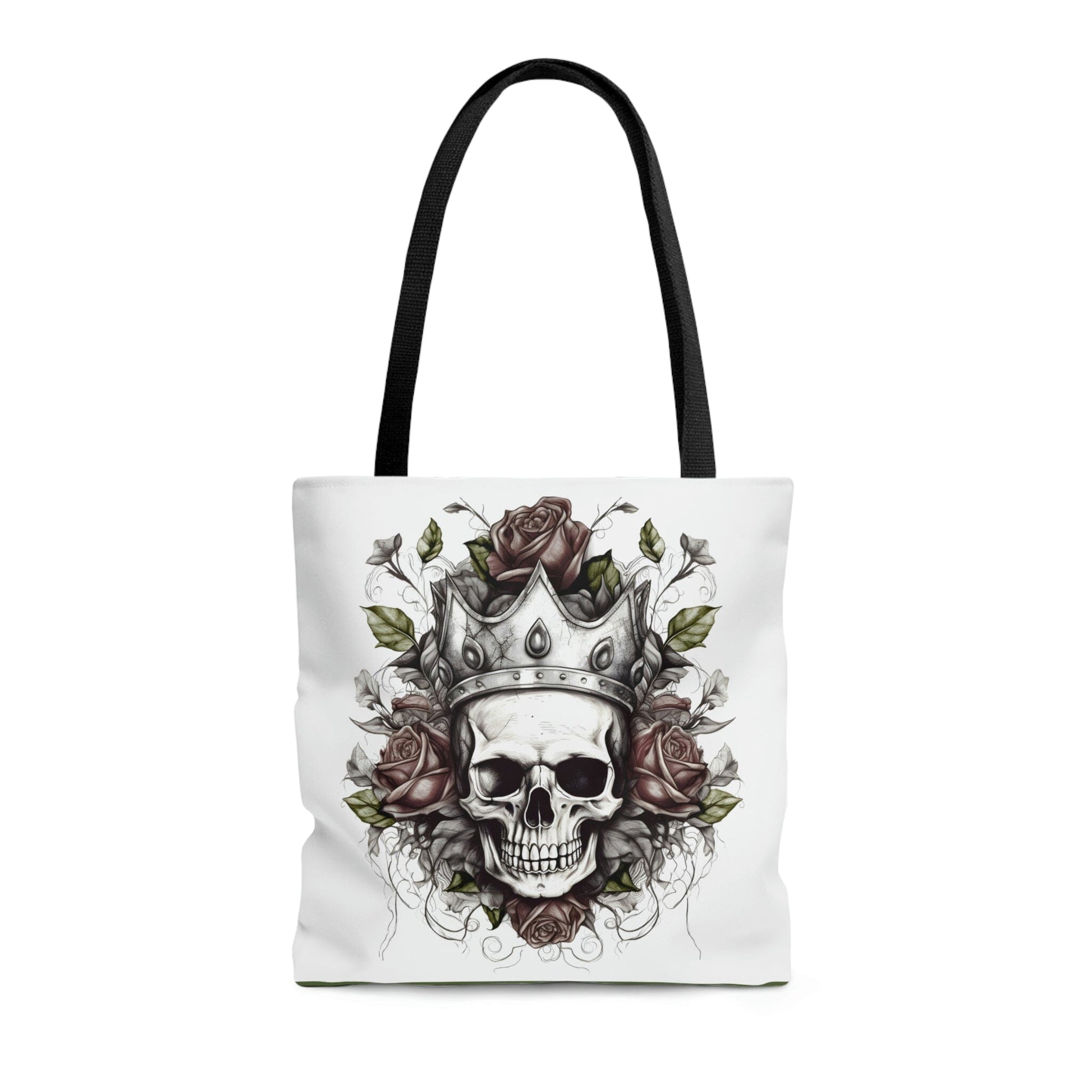Skull and Roses Tattoo Design Tote Bag Bags Printify Medium
