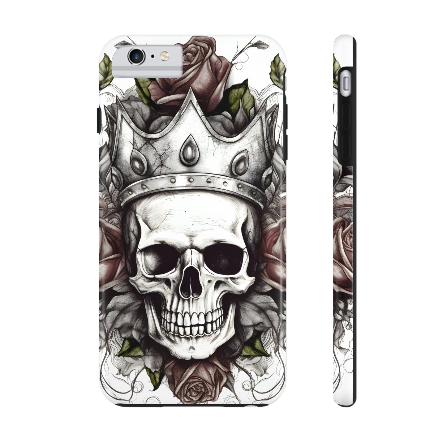 Skull and Roses Tough Case for iPhone Phone Case InkedOut