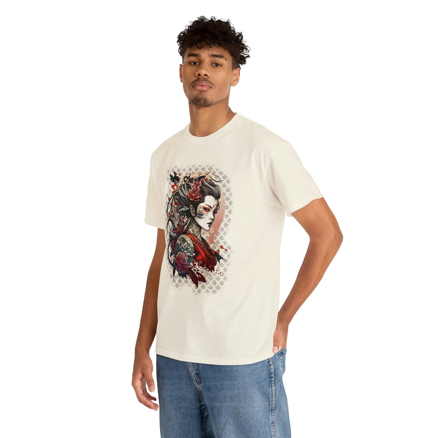 Unisex Japanese Geisha T-shirt- Tattoo Inspired Fashion T-Shirt Printify