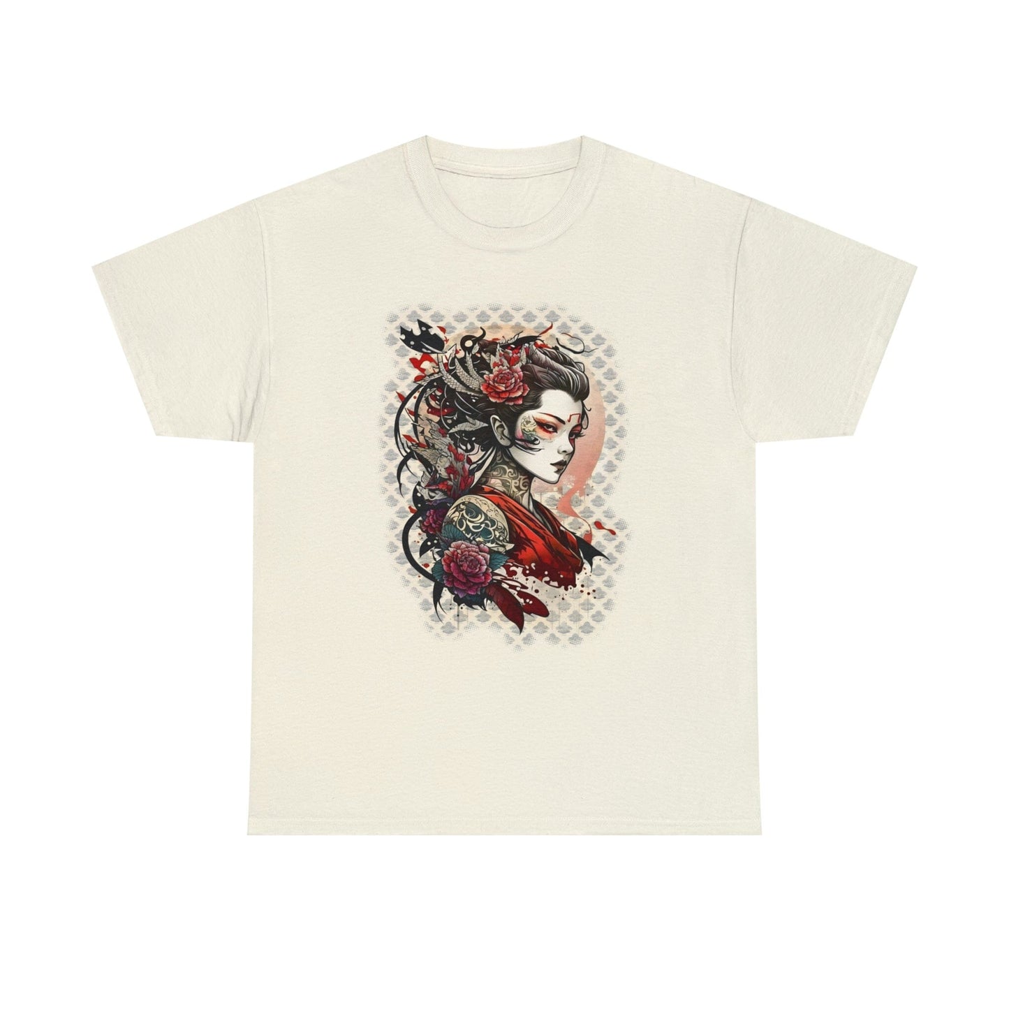 Unisex Japanese Geisha T-shirt- Tattoo Inspired Fashion T-Shirt Printify Natural M