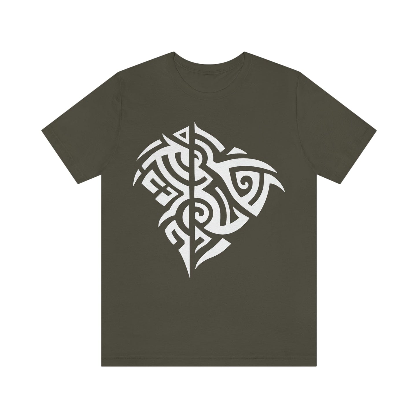 Unisex White Tribal Manta T-shirt- Tattoo Inspired Clothes T-Shirt Printify S Army