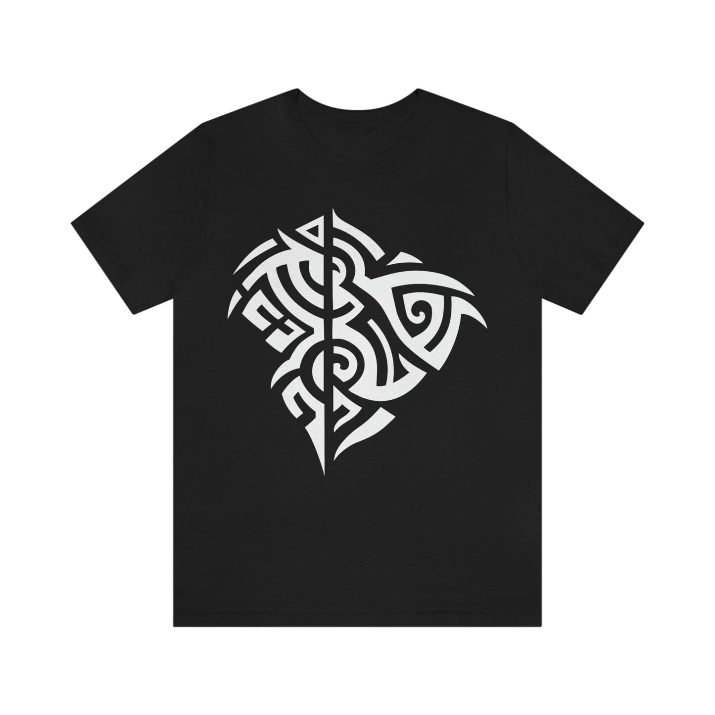 Unisex White Tribal Manta T-shirt- Tattoo Inspired Clothes T-Shirt Printify S Black