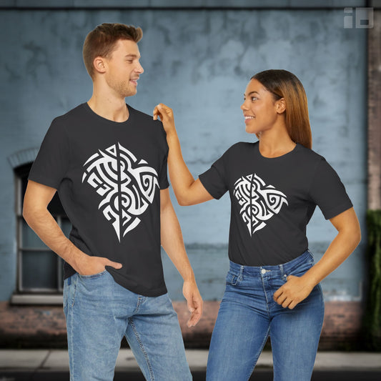 Unisex White Tribal Manta T-shirt- Tattoo Inspired Clothes T-Shirt Printify S Dark Grey