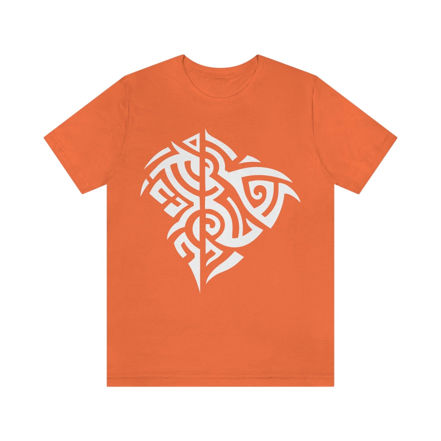 Unisex White Tribal Manta T-shirt- Tattoo Inspired Clothes T-Shirt Printify S Orange