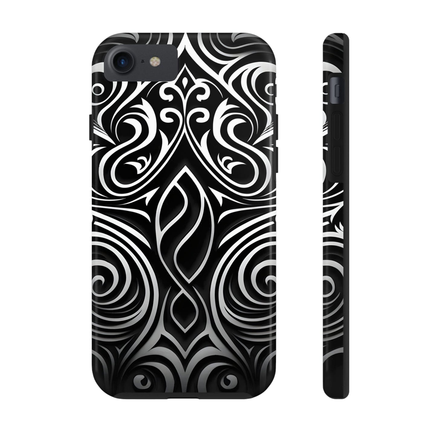 White and Black Lace Tribal Tattoo Tough Case for iPhone Phone Case InkedOut iPhone 7, iPhone 8, iPhone SE
