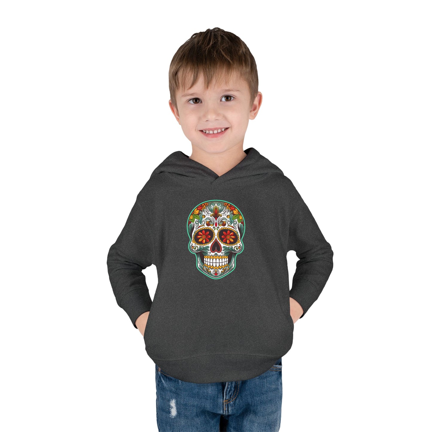 Toddler Hoodie - Colorful Day of the Dead Sugar Skull Design