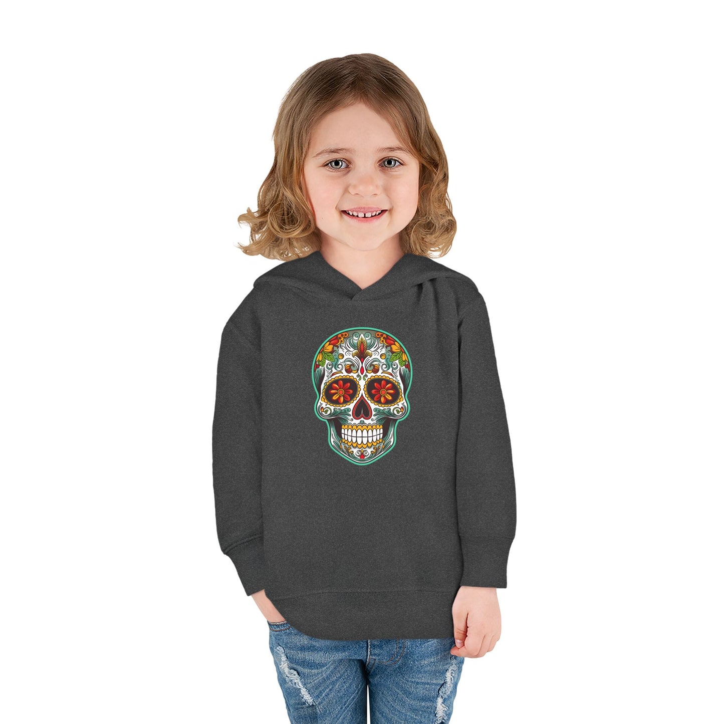 Toddler Hoodie - Colorful Day of the Dead Sugar Skull Design