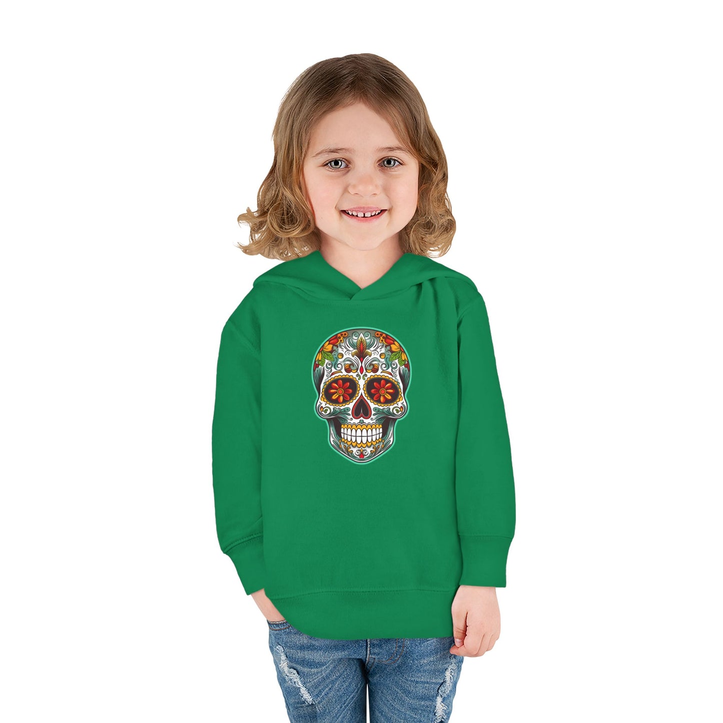 Toddler Hoodie - Colorful Day of the Dead Sugar Skull Design