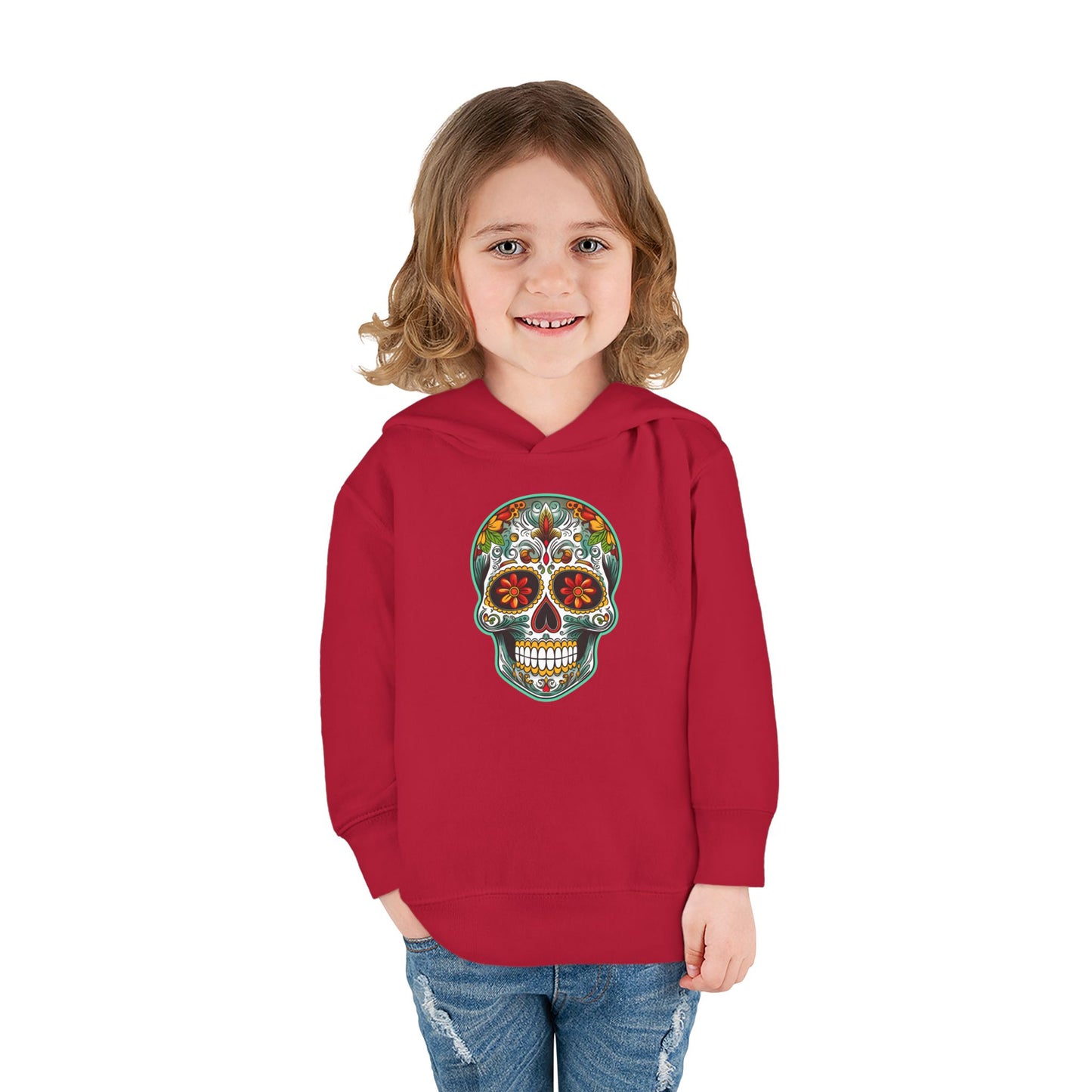 Toddler Hoodie - Colorful Day of the Dead Sugar Skull Design