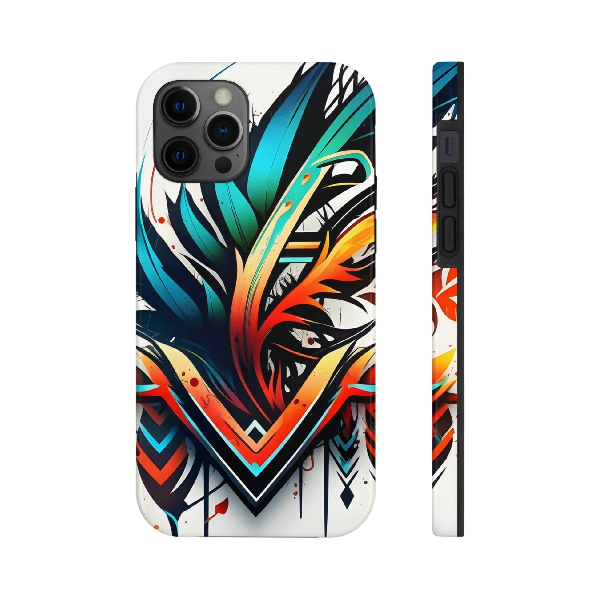 Color Flair Tribal Tattoo Tough Case for iPhone Phone Case InkedOut iPhone 12 Pro 