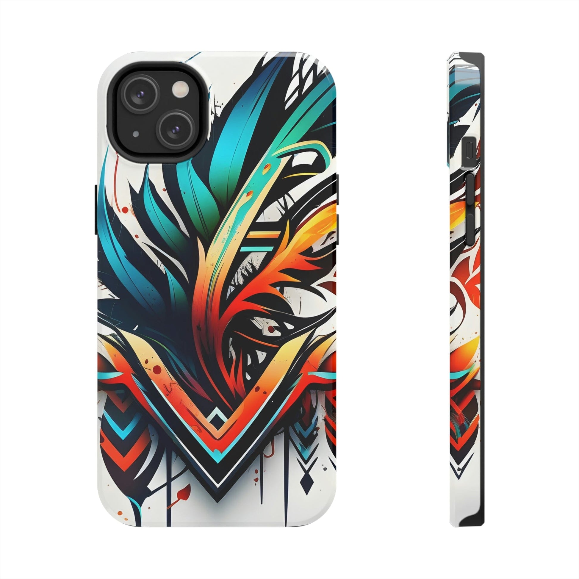 Color Flair Tribal Tattoo Tough Case for iPhone Phone Case InkedOut iPhone 14 Plus 