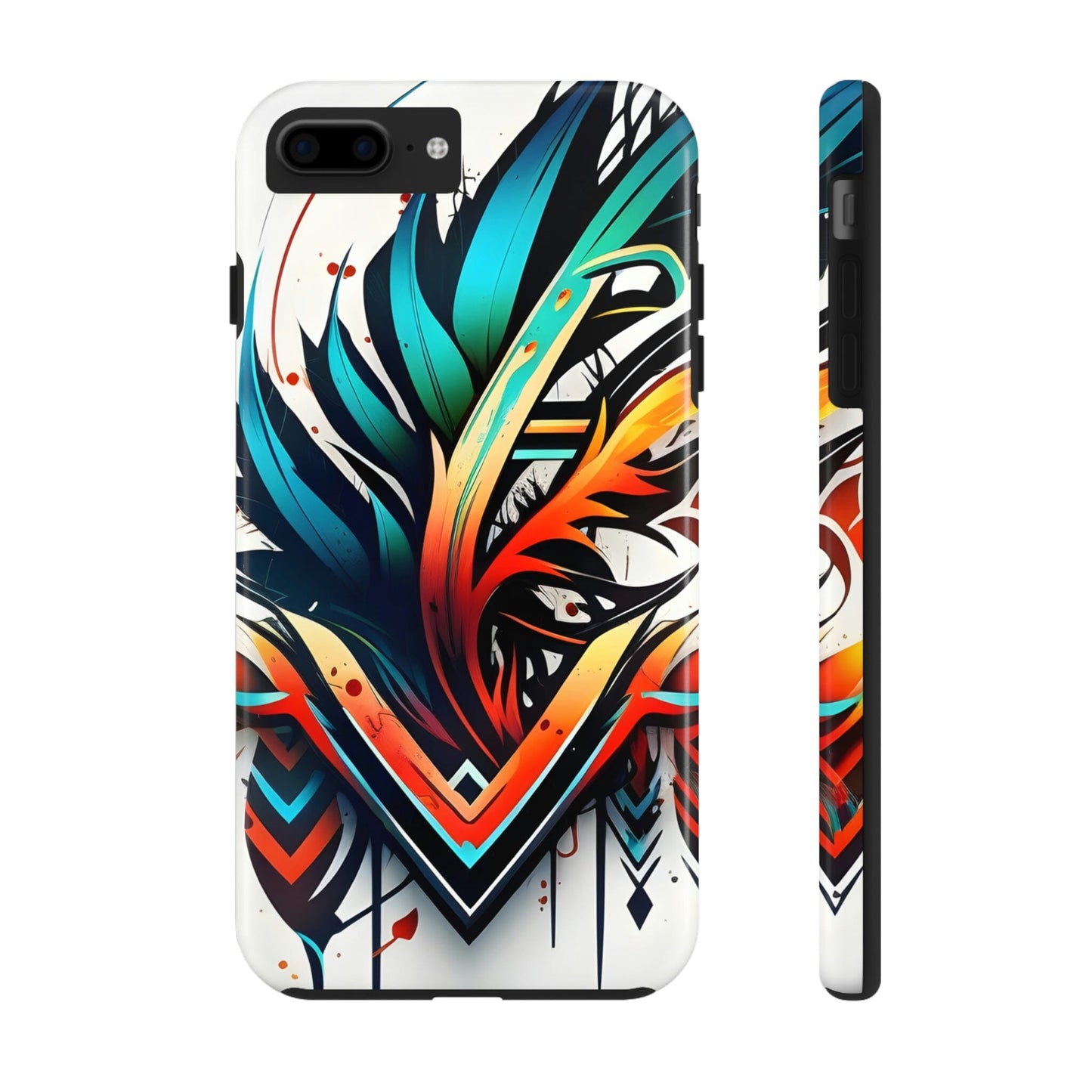 Color Flair Tribal Tattoo Tough Case for iPhone Phone Case InkedOut iPhone 7 Plus, iPhone 8 Plus 