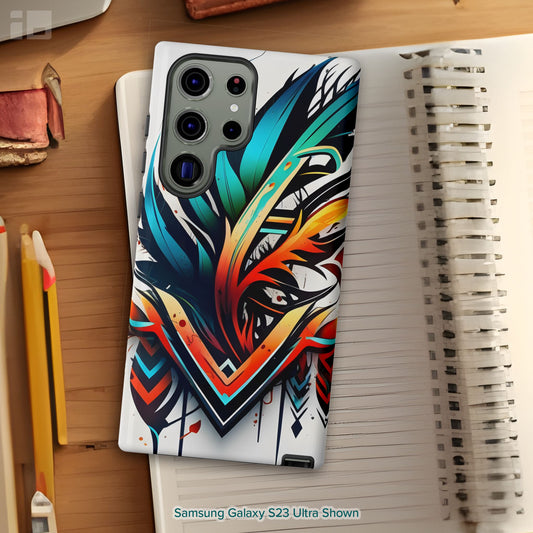 Color Flair Tribal Tattoo Tough Case for Samsung Galaxy Phone Case Printify 