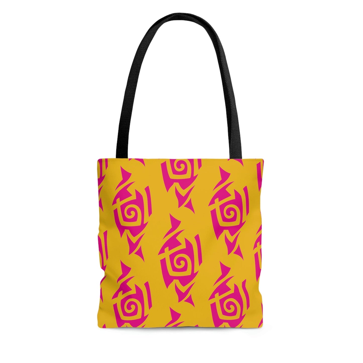 Hot Pink and Gold Tribal Pattern Tote Bag Bags Printify 