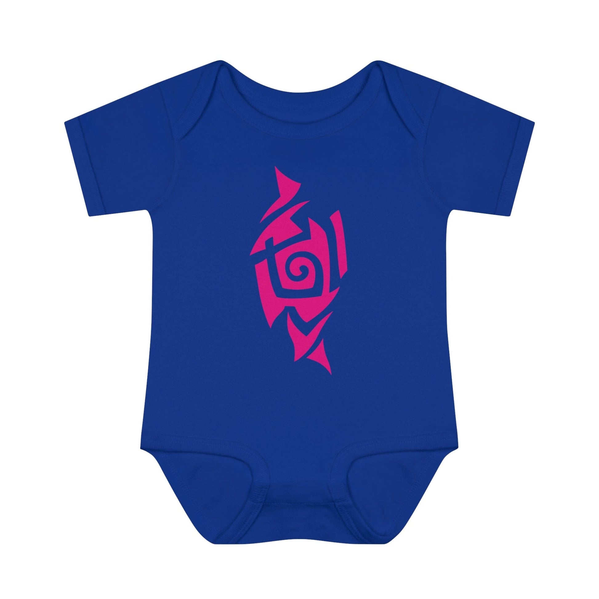 Hot Pink Tribal Tattoo Baby Onesie™ Kids clothes Printify 6M Royal 