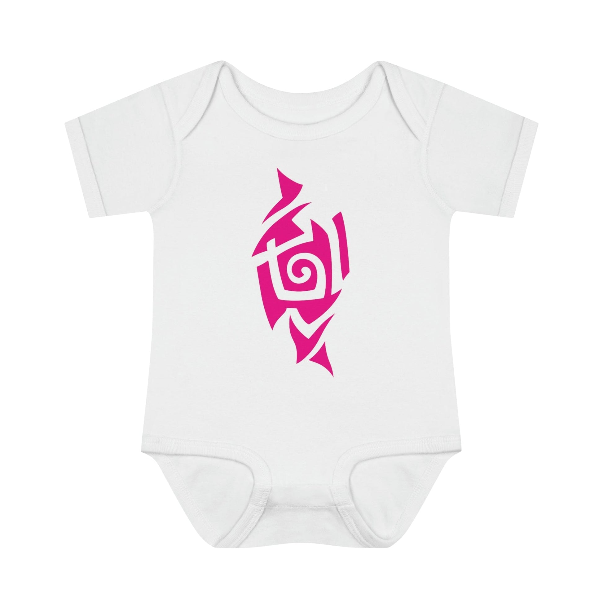 Hot Pink Tribal Tattoo Baby Onesie™ Kids clothes Printify 6M White 