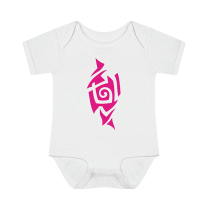 Hot Pink Tribal Tattoo Baby Onesie™ Kids clothes Printify 6M White 