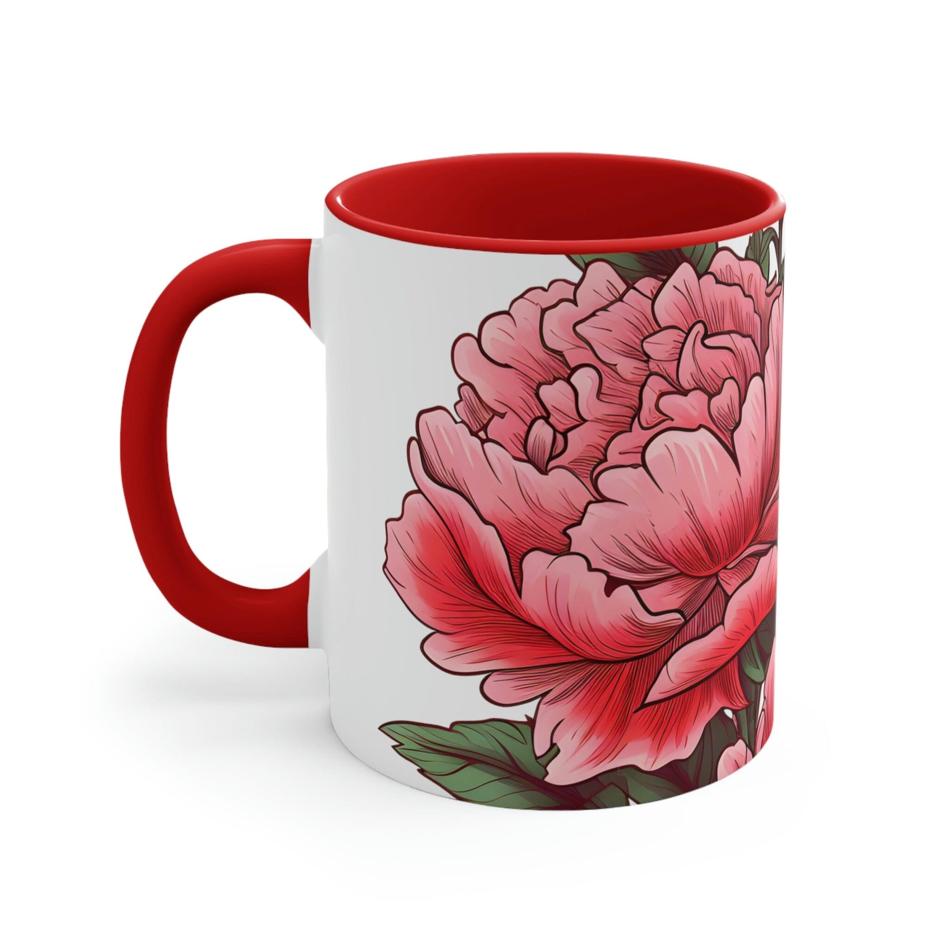 Japanese Style Peony 11oz Mug Mug Printify 