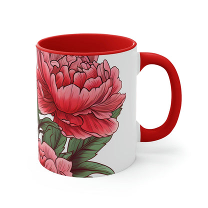 Japanese Style Peony 11oz Mug Mug Printify 