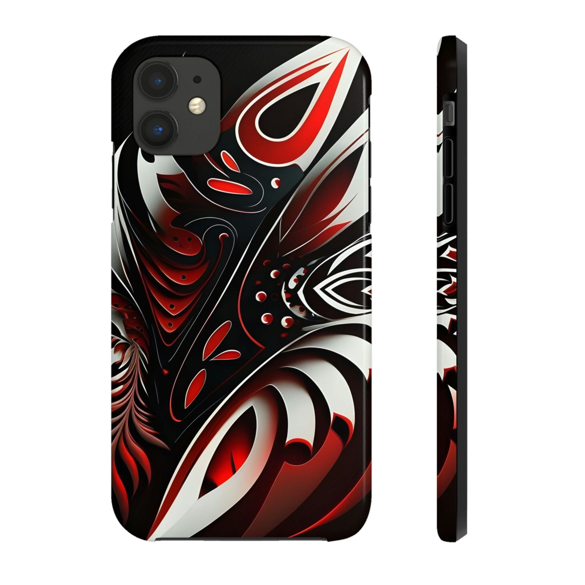 Red and White Tribal Tattoo Tough Case for iPhone Phone Case InkedOut iPhone 11 