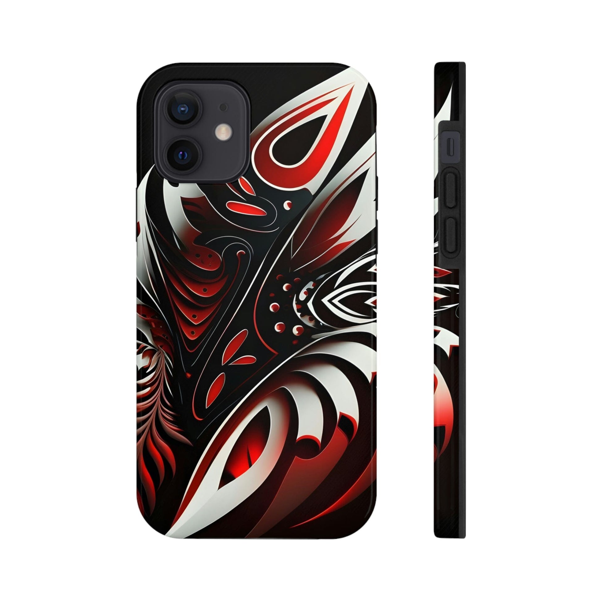 Red and White Tribal Tattoo Tough Case for iPhone Phone Case InkedOut iPhone 12 