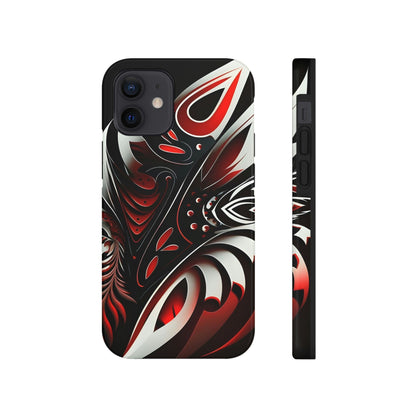 Red and White Tribal Tattoo Tough Case for iPhone Phone Case InkedOut iPhone 12 Mini 