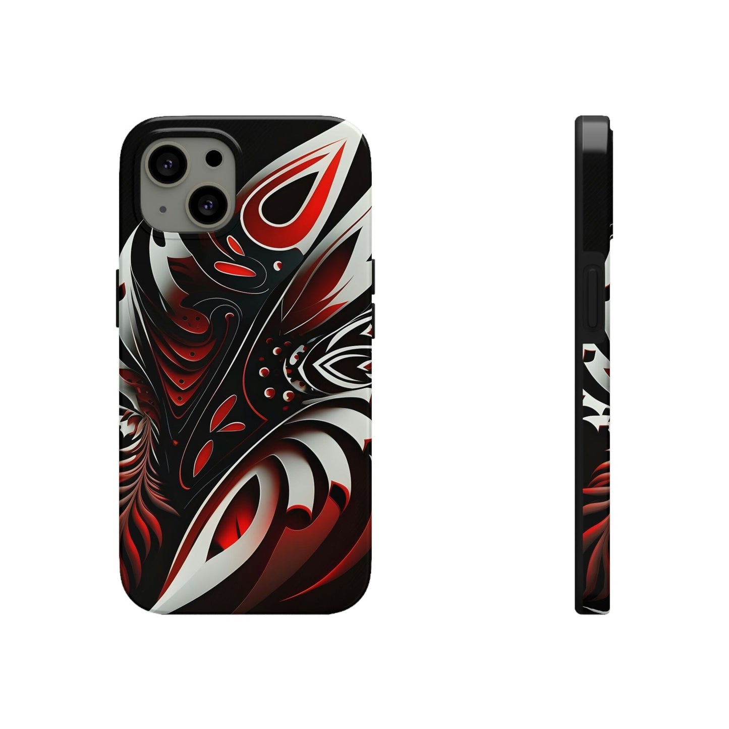 Red and White Tribal Tattoo Tough Case for iPhone Phone Case InkedOut iPhone 13 