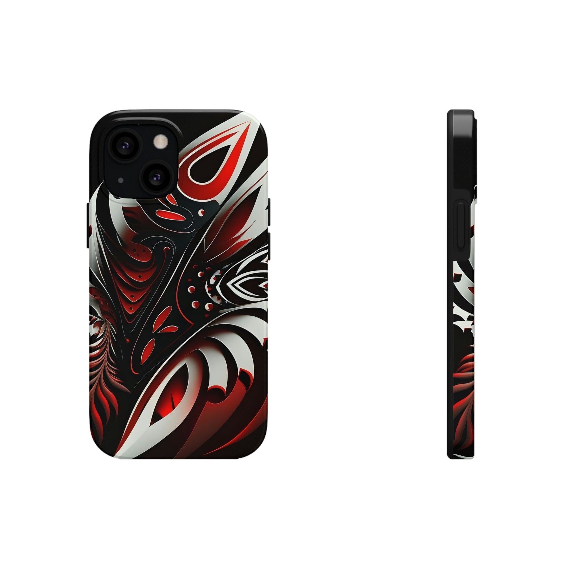 Red and White Tribal Tattoo Tough Case for iPhone Phone Case InkedOut iPhone 13 Mini 