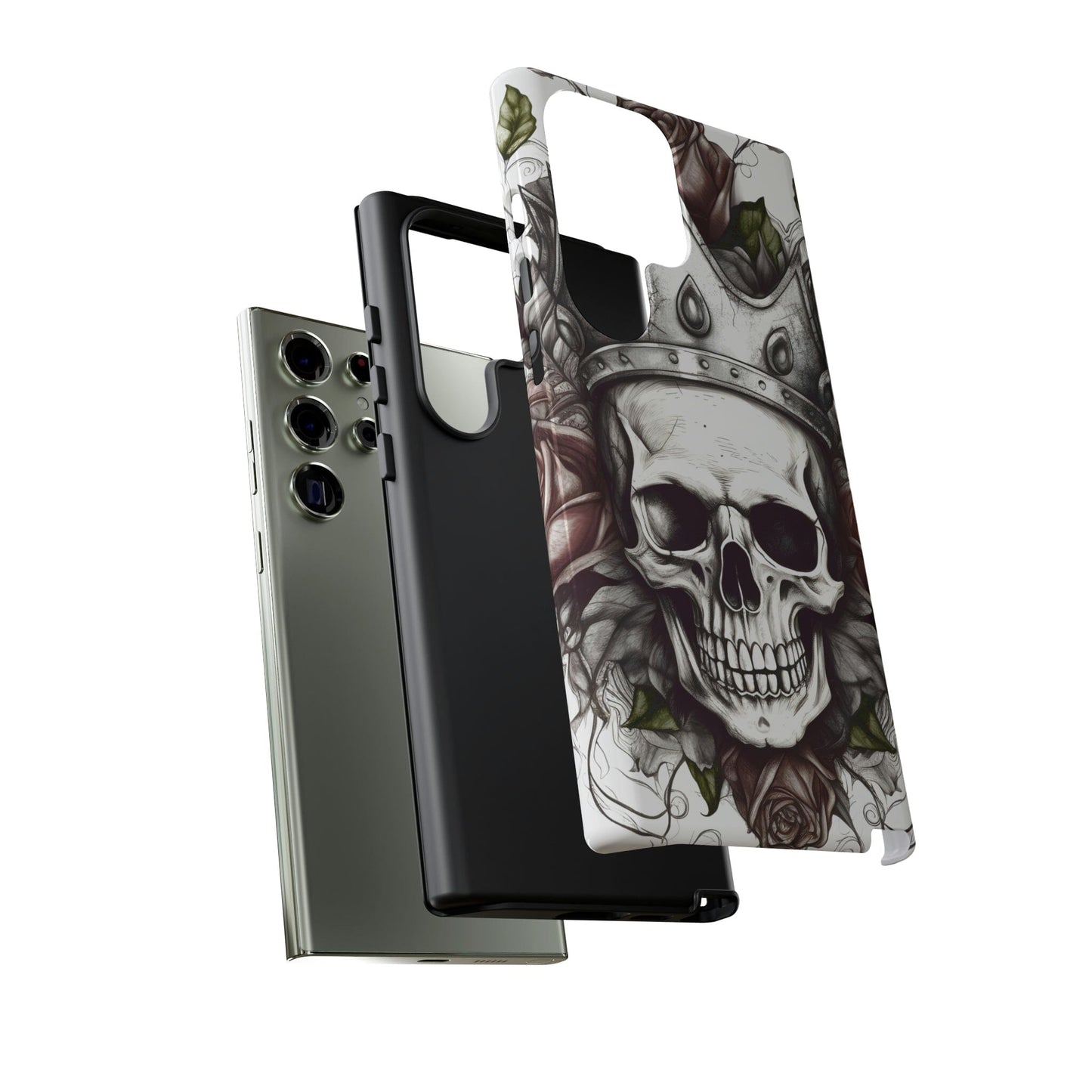 Skull and Roses Tough Case for Samsung Galaxy Phone Case InkedOut 