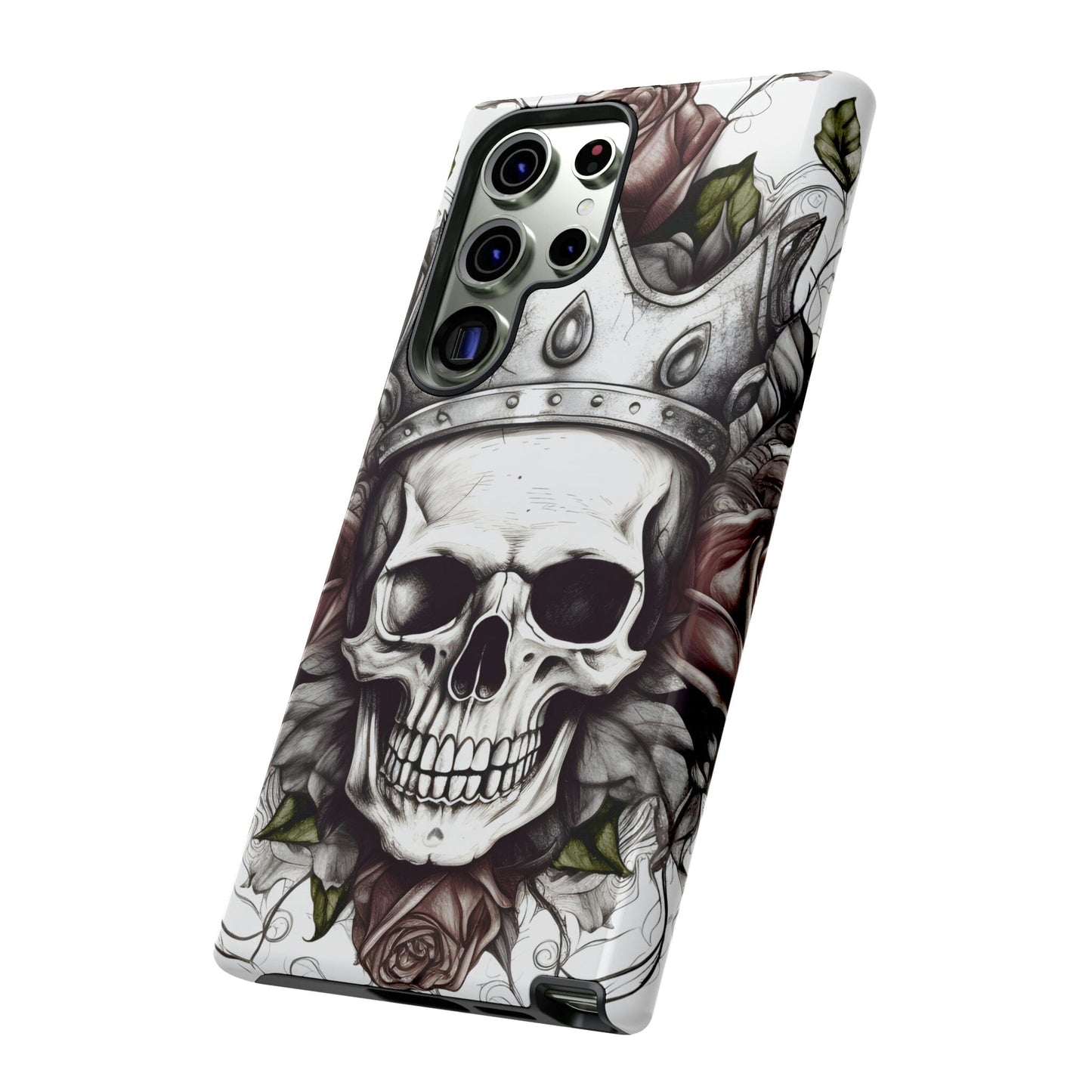 Skull and Roses Tough Case for Samsung Galaxy Phone Case InkedOut 