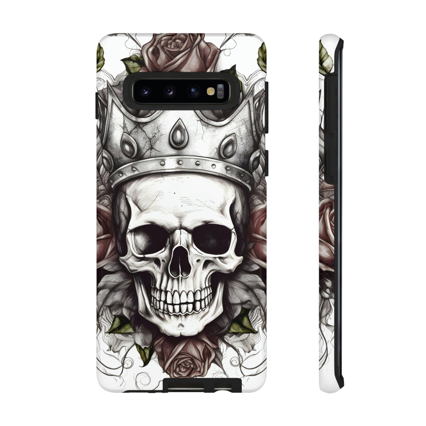 Skull and Roses Tough Case for Samsung Galaxy Phone Case InkedOut Samsung Galaxy S10 Glossy 