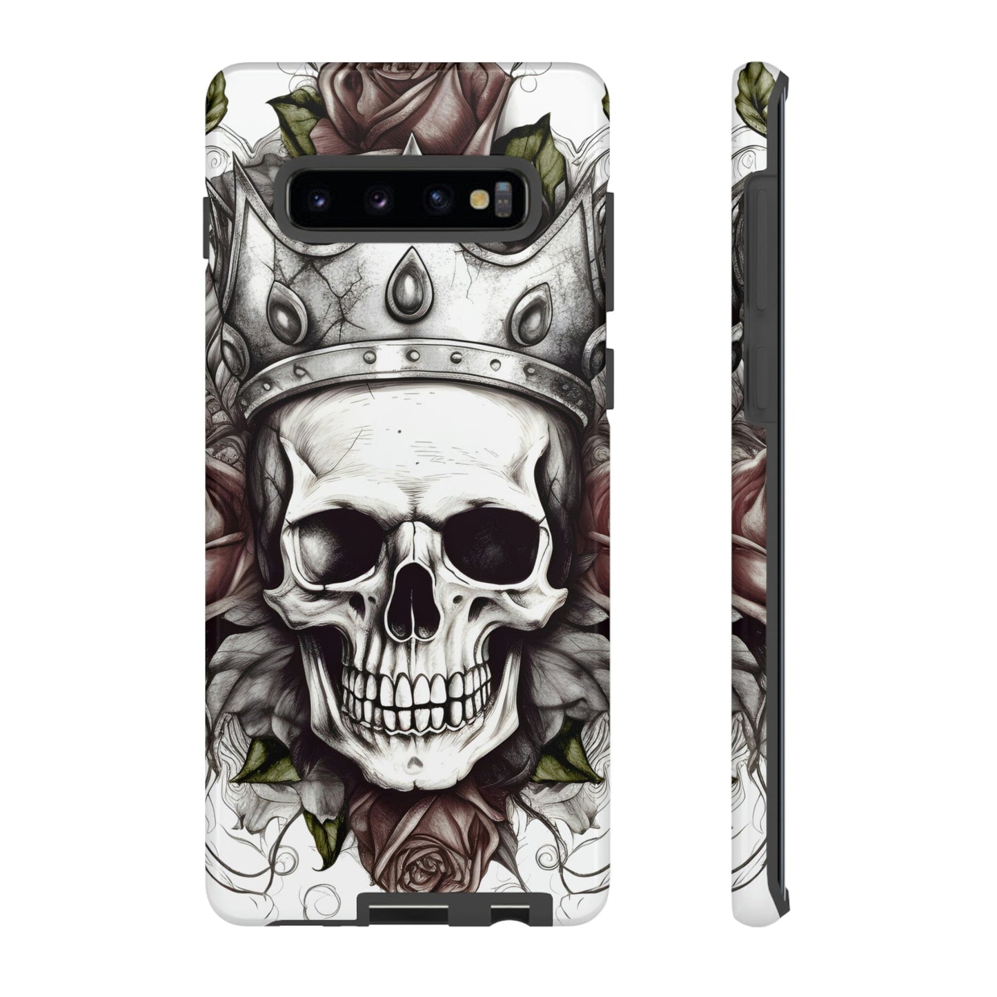 Skull and Roses Tough Case for Samsung Galaxy Phone Case InkedOut Samsung Galaxy S10 Plus Glossy 