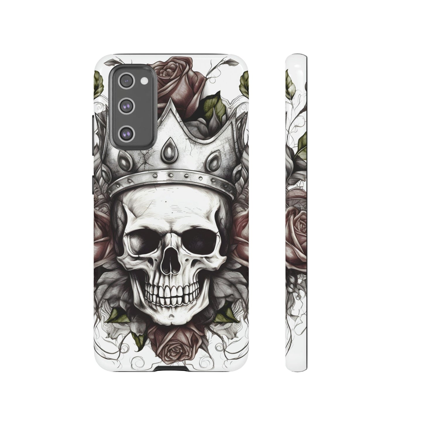 Skull and Roses Tough Case for Samsung Galaxy Phone Case InkedOut Samsung Galaxy S20 FE Glossy 